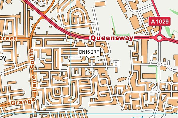 DN16 2RF map - OS VectorMap District (Ordnance Survey)