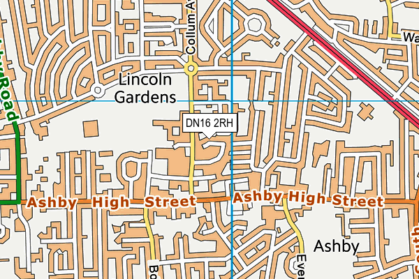 DN16 2RH map - OS VectorMap District (Ordnance Survey)
