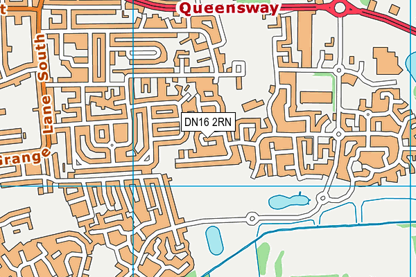 DN16 2RN map - OS VectorMap District (Ordnance Survey)