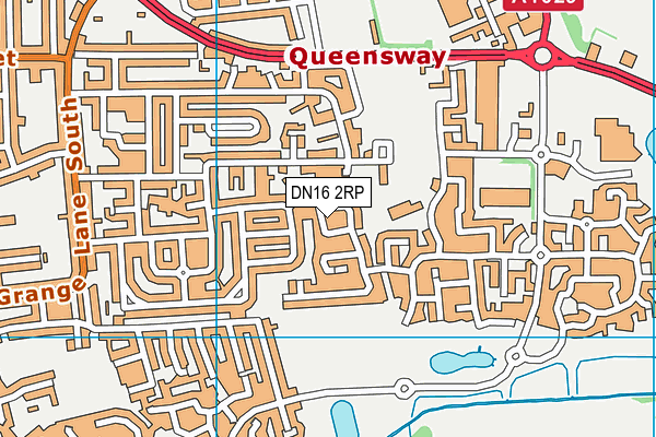 DN16 2RP map - OS VectorMap District (Ordnance Survey)
