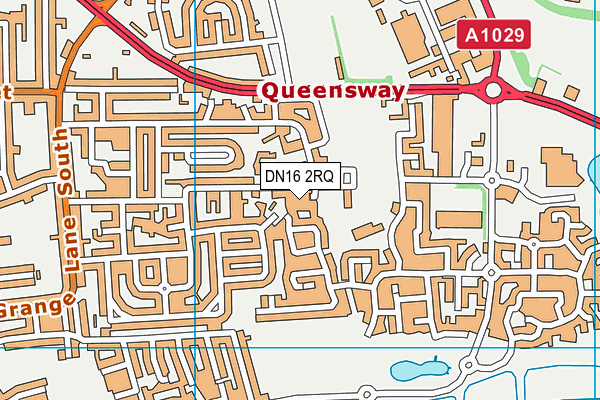 DN16 2RQ map - OS VectorMap District (Ordnance Survey)