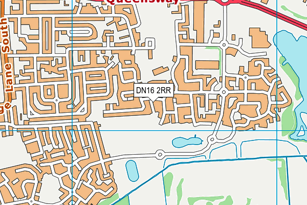 DN16 2RR map - OS VectorMap District (Ordnance Survey)
