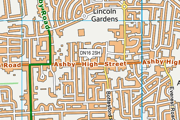 DN16 2SH map - OS VectorMap District (Ordnance Survey)