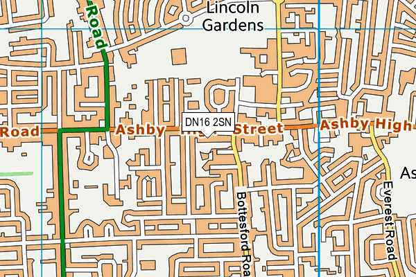 DN16 2SN map - OS VectorMap District (Ordnance Survey)