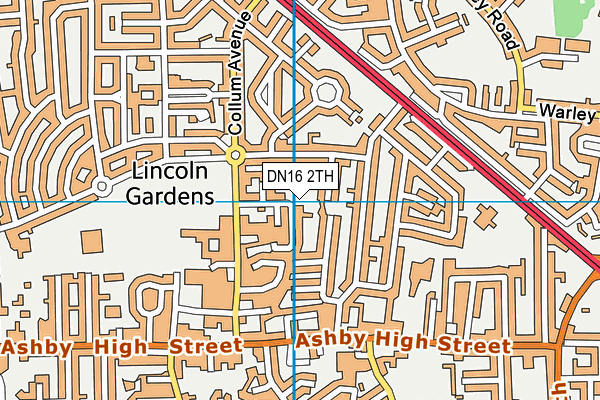 DN16 2TH map - OS VectorMap District (Ordnance Survey)