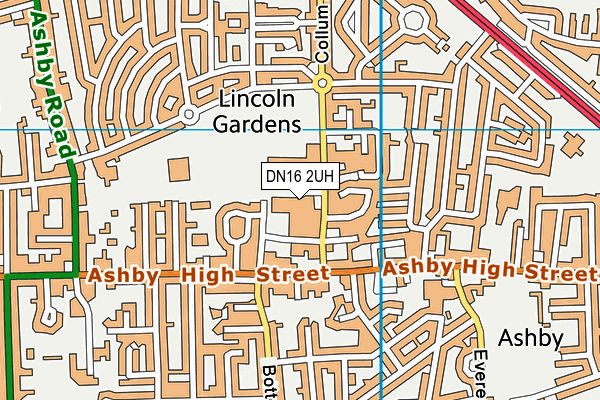 DN16 2UH map - OS VectorMap District (Ordnance Survey)