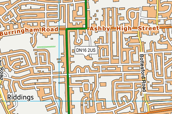 DN16 2US map - OS VectorMap District (Ordnance Survey)