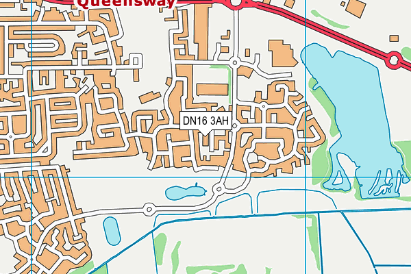 DN16 3AH map - OS VectorMap District (Ordnance Survey)