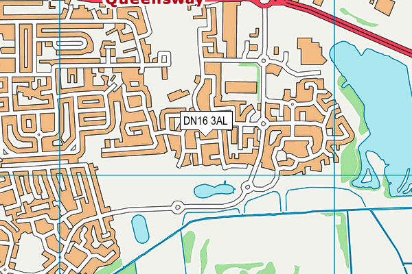 DN16 3AL map - OS VectorMap District (Ordnance Survey)