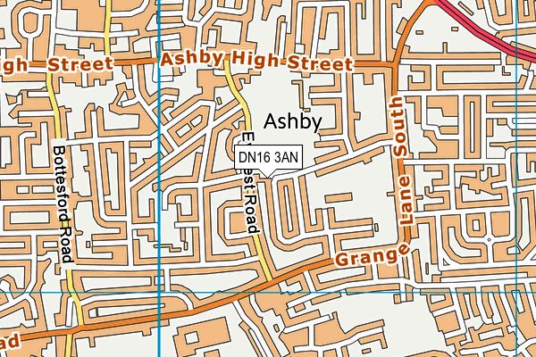 DN16 3AN map - OS VectorMap District (Ordnance Survey)