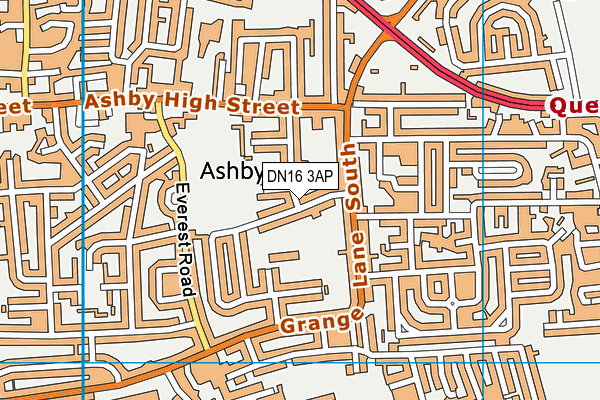 DN16 3AP map - OS VectorMap District (Ordnance Survey)