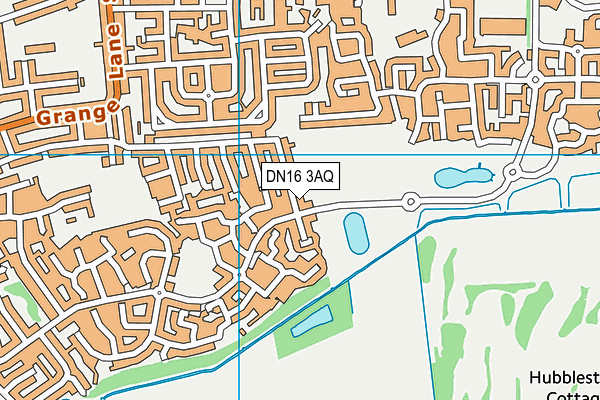 DN16 3AQ map - OS VectorMap District (Ordnance Survey)