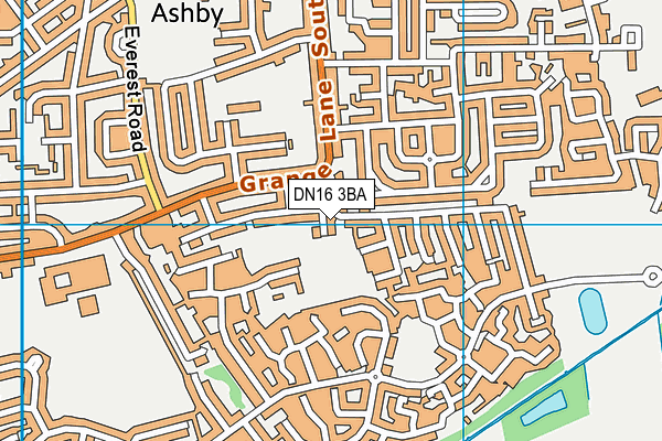 DN16 3BA map - OS VectorMap District (Ordnance Survey)