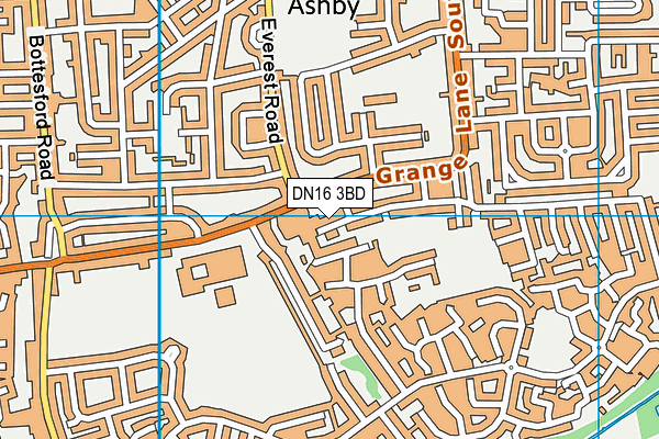DN16 3BD map - OS VectorMap District (Ordnance Survey)