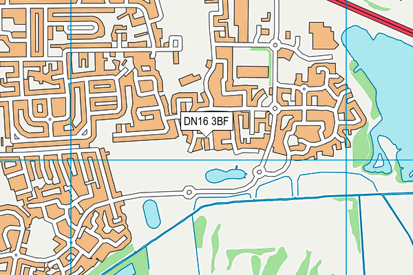 DN16 3BF map - OS VectorMap District (Ordnance Survey)