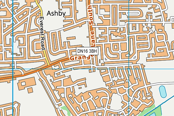 DN16 3BH map - OS VectorMap District (Ordnance Survey)