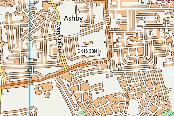 DN16 3BN map - OS VectorMap District (Ordnance Survey)