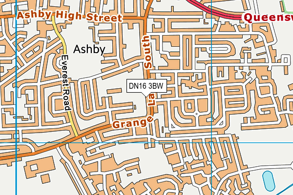 DN16 3BW map - OS VectorMap District (Ordnance Survey)