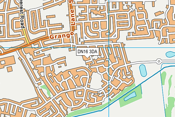DN16 3DA map - OS VectorMap District (Ordnance Survey)