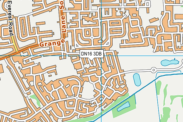 DN16 3DB map - OS VectorMap District (Ordnance Survey)