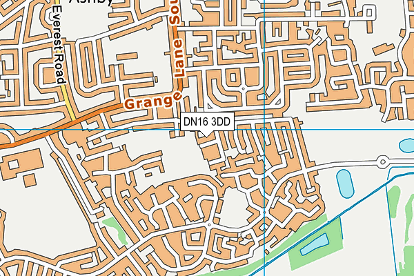 DN16 3DD map - OS VectorMap District (Ordnance Survey)