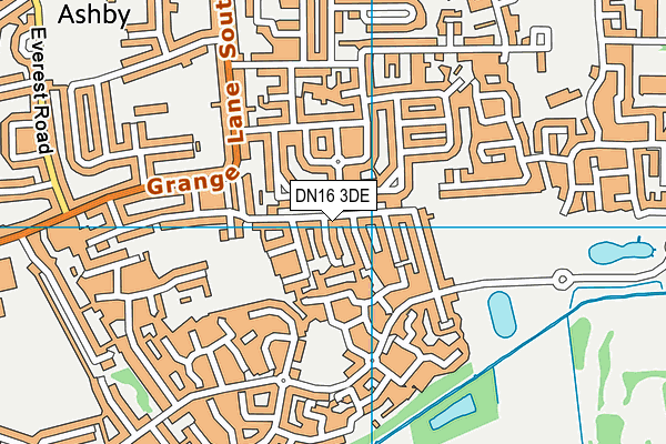 DN16 3DE map - OS VectorMap District (Ordnance Survey)