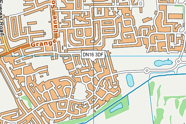 DN16 3DF map - OS VectorMap District (Ordnance Survey)