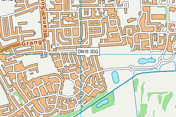 DN16 3DG map - OS VectorMap District (Ordnance Survey)