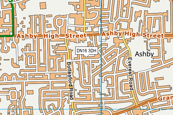 DN16 3DH map - OS VectorMap District (Ordnance Survey)