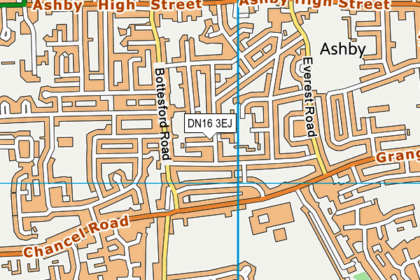 DN16 3EJ map - OS VectorMap District (Ordnance Survey)