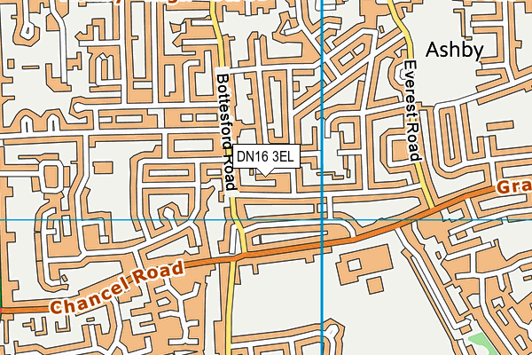 DN16 3EL map - OS VectorMap District (Ordnance Survey)