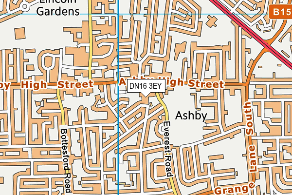 DN16 3EY map - OS VectorMap District (Ordnance Survey)
