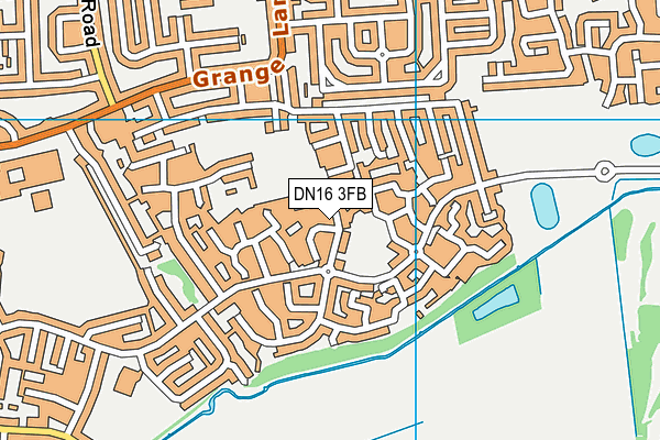 DN16 3FB map - OS VectorMap District (Ordnance Survey)