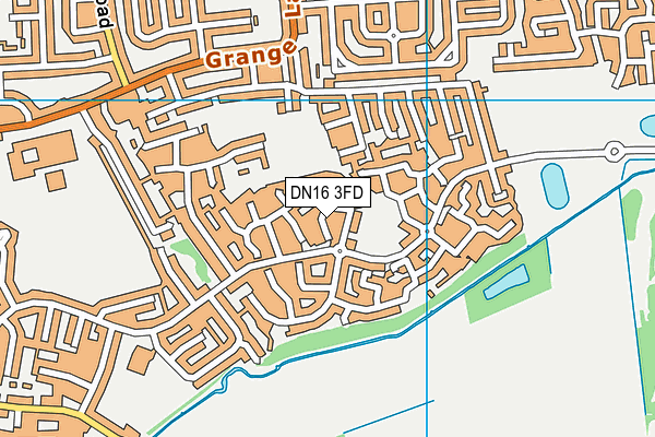 DN16 3FD map - OS VectorMap District (Ordnance Survey)
