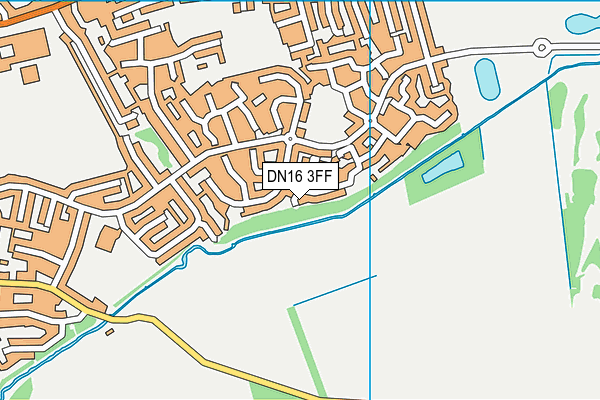 DN16 3FF map - OS VectorMap District (Ordnance Survey)