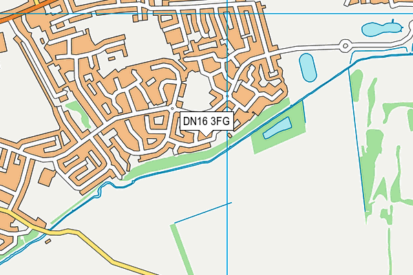 DN16 3FG map - OS VectorMap District (Ordnance Survey)