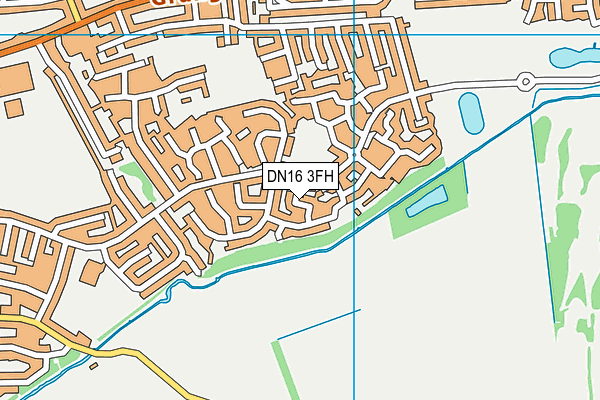 DN16 3FH map - OS VectorMap District (Ordnance Survey)
