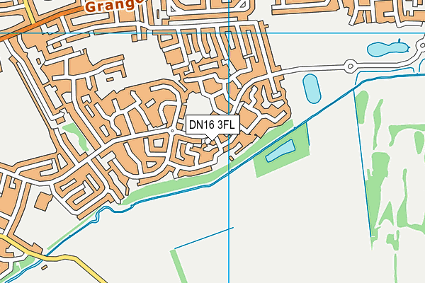 DN16 3FL map - OS VectorMap District (Ordnance Survey)