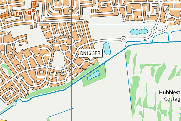 DN16 3FR map - OS VectorMap District (Ordnance Survey)