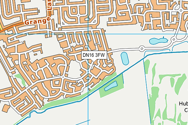 DN16 3FW map - OS VectorMap District (Ordnance Survey)