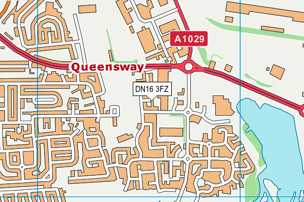 DN16 3FZ map - OS VectorMap District (Ordnance Survey)