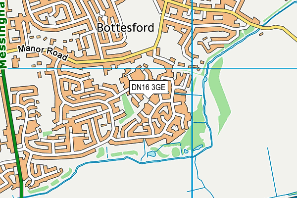 DN16 3GE map - OS VectorMap District (Ordnance Survey)