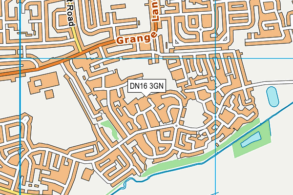 DN16 3GN map - OS VectorMap District (Ordnance Survey)