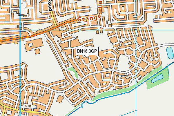 DN16 3GP map - OS VectorMap District (Ordnance Survey)
