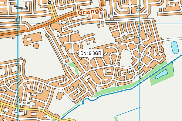 DN16 3GR map - OS VectorMap District (Ordnance Survey)