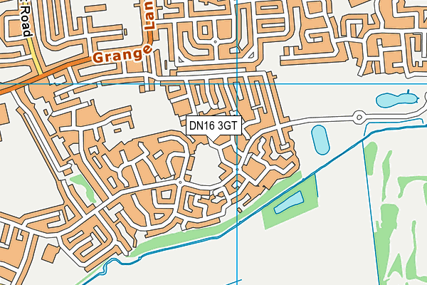 DN16 3GT map - OS VectorMap District (Ordnance Survey)