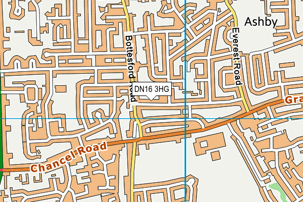 DN16 3HG map - OS VectorMap District (Ordnance Survey)