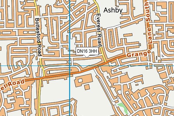 DN16 3HH map - OS VectorMap District (Ordnance Survey)