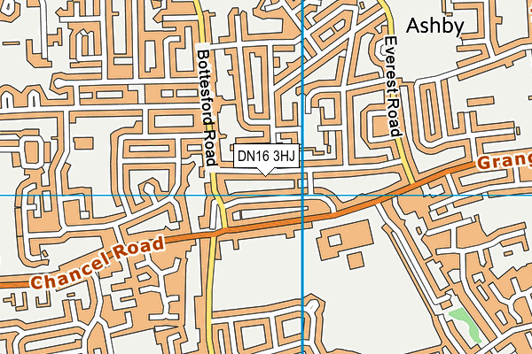 DN16 3HJ map - OS VectorMap District (Ordnance Survey)