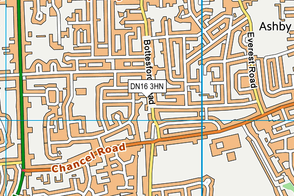 DN16 3HN map - OS VectorMap District (Ordnance Survey)